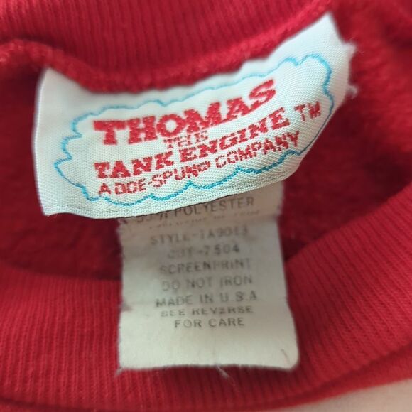 Thomas the Tank Engine vintage kids red sweatshirt‎ & pillowcase lot size 7 - Picture 3 of 10